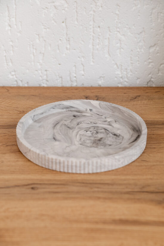 Akrila sveču paliknis, paplāte pelēka marmora